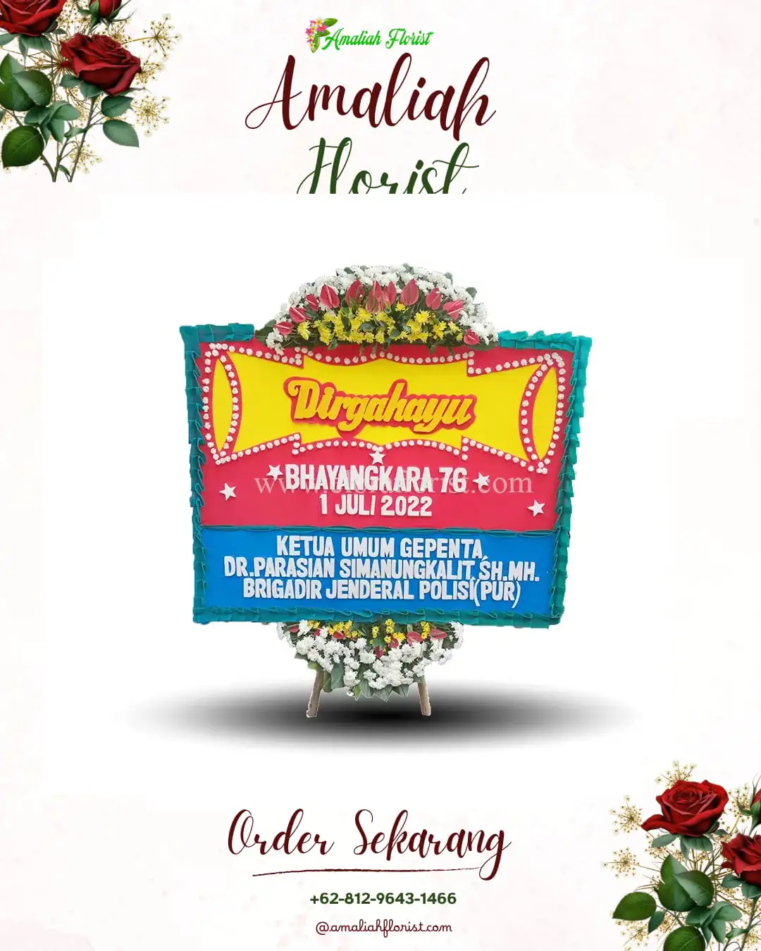 Papan Bunga HUT Ulang Tahun Padang Pariaman